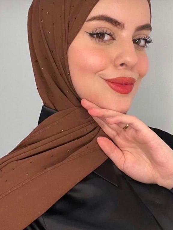 شال جورجيت ستراس/زركون😍