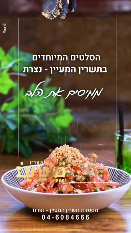 #גבינתשנקליש#תשרין #נצרת #סלטים #tishreennazareth #אווירה #nazareth #culinary